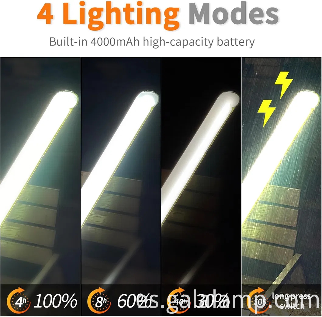 Linterna de campamento solar inflable, recargable USB, 4 modos de iluminación, IP66 impermeable, luz portátil y ligera de carpa